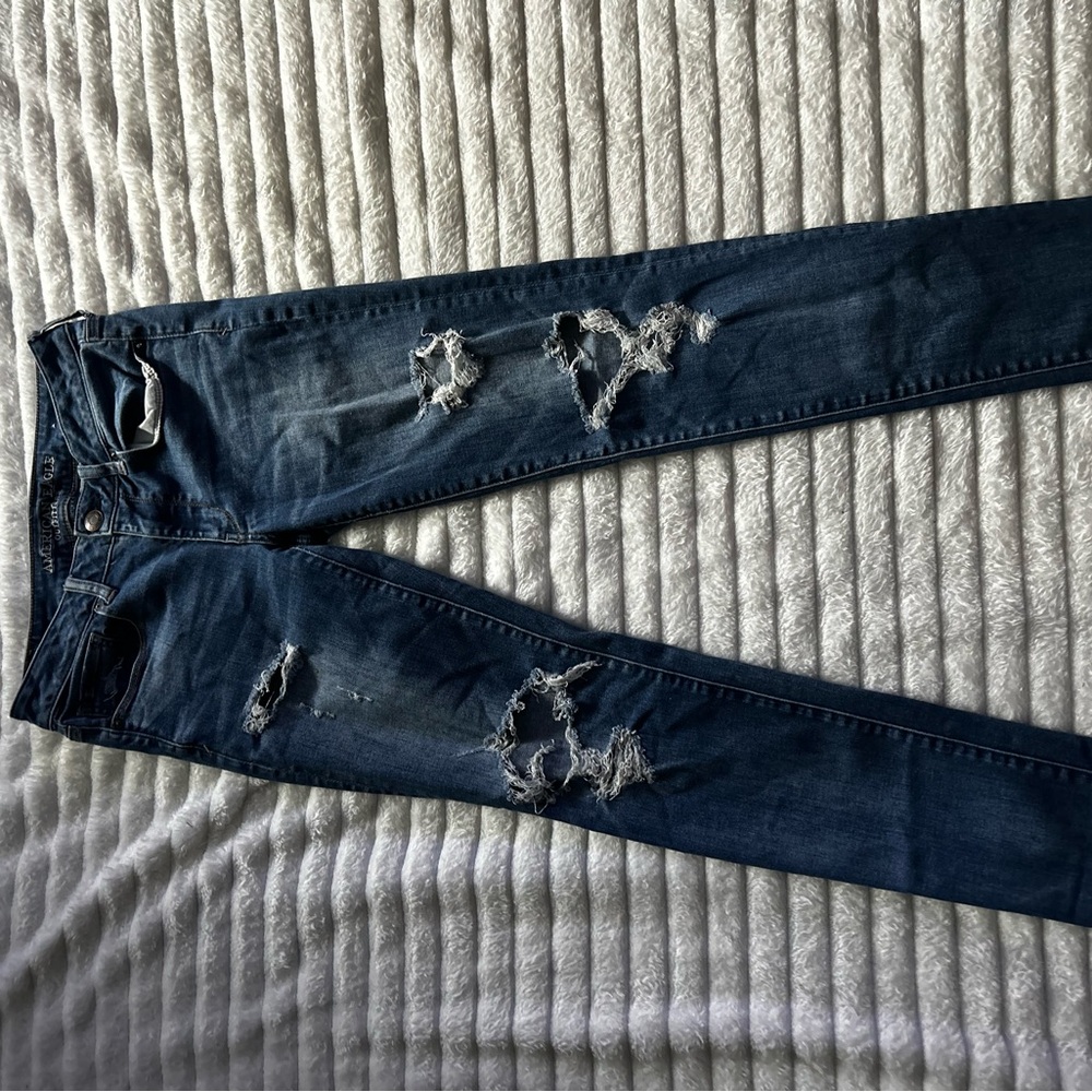 Stylish Distressed Blue Jeans for Women